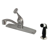 Columbia One-Handle 4-Hole 8" Centerset Kitchen Faucet with Side Sprayer