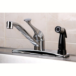 One-Handle 3-Hole 8" Centerset Kitchen Faucet with Side Sprayer