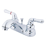 Windsor Double-Handle 3-Hole Deck Mount 4-Inch Centerset Bathroom Faucet with Pop-Up Drain