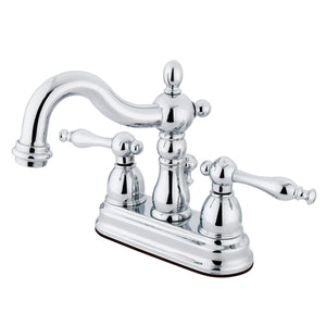 Heritage Double-Handle 3-Hole Deck Mount 4-Inch Centerset Bathroom Faucet with Pop-Up Drain