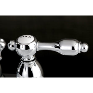 Tudor Double-Handle 3-Hole Deck Mount 4-Inch Centerset Bathroom Faucet with Pop-Up Drain