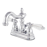 Wilshire Double-Handle 3-Hole Deck Mount 4-Inch Centerset Bathroom Faucet with Pop-Up Drain