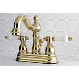 Bel-Air Double-Handle 3-Hole Deck Mount 4-Inch Centerset Bathroom Faucet with Pop-Up Drain