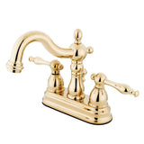 Heritage Double-Handle 3-Hole Deck Mount 4-Inch Centerset Bathroom Faucet with Pop-Up Drain