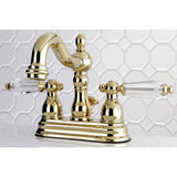 Wilshire Double-Handle 3-Hole Deck Mount 4-Inch Centerset Bathroom Faucet with Pop-Up Drain