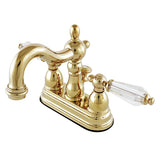 Wilshire Double-Handle 3-Hole Deck Mount 4-Inch Centerset Bathroom Faucet with Pop-Up Drain