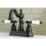 Bel-Air Double-Handle 3-Hole Deck Mount 4-Inch Centerset Bathroom Faucet with Pop-Up Drain