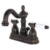 Bel-Air Double-Handle 3-Hole Deck Mount 4-Inch Centerset Bathroom Faucet with Pop-Up Drain