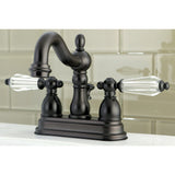 Wilshire Double-Handle 3-Hole Deck Mount 4-Inch Centerset Bathroom Faucet with Pop-Up Drain