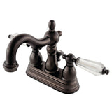 Wilshire Double-Handle 3-Hole Deck Mount 4-Inch Centerset Bathroom Faucet with Pop-Up Drain