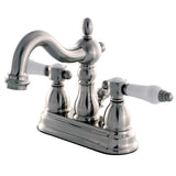 Bel-Air Double-Handle 3-Hole Deck Mount 4-Inch Centerset Bathroom Faucet with Pop-Up Drain