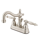 Heritage Double-Handle 3-Hole Deck Mount 4-Inch Centerset Bathroom Faucet with Pop-Up Drain