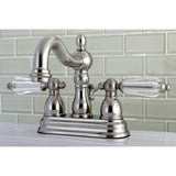 Wilshire Double-Handle 3-Hole Deck Mount 4-Inch Centerset Bathroom Faucet with Pop-Up Drain