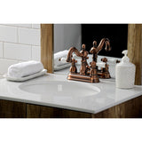 Heritage Double-Handle 3-Hole Deck Mount 4-Inch Centerset Bathroom Faucet with Pop-Up Drain