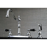 Duchess Two-Handle 4-Hole 8" Centerset Kitchen Faucet with Side Sprayer