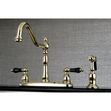 Duchess Two-Handle 4-Hole 8" Centerset Kitchen Faucet with Side Sprayer