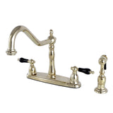 Duchess Two-Handle 4-Hole 8" Centerset Kitchen Faucet with Side Sprayer