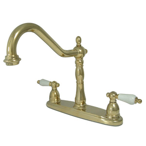 Two-Handle 3-Hole 8" Centerset Kitchen Faucet