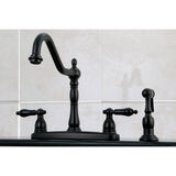 Duchess Two-Handle 4-Hole 8" Centerset Kitchen Faucet with Side Sprayer