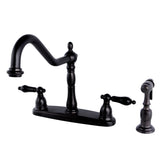 Duchess Two-Handle 4-Hole 8" Centerset Kitchen Faucet with Side Sprayer