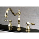 Tudor Two-Handle 3-Hole Deck Mount Widespread Kitchen Faucet