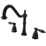 Heritage Two-Handle 3-Hole Deck Mount Widespread Kitchen Faucet