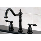 Tudor Two-Handle 3-Hole Deck Mount Widespread Kitchen Faucet