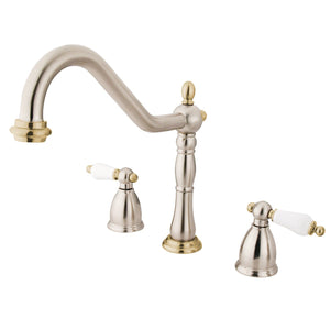 Heritage Two-Handle 3-Hole Deck Mount Widespread Kitchen Faucet