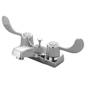 Americana Double-Handle 3-Hole Deck Mount 4-Inch Centerset Bathroom Faucet with Brass Pop-Up