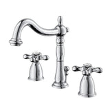 Heritage Two-Handle 3-Hole Deck Mount Widespread Bathroom Faucet with Pop-Up Drain