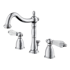 Wilshire Two-Handle 3-Hole Deck Mount Widespread Bathroom Faucet with Pop-Up Drain