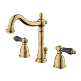 Duchess Two-Handle 3-Hole Deck Mount Widespread Bathroom Faucet with Brass Pop-Up