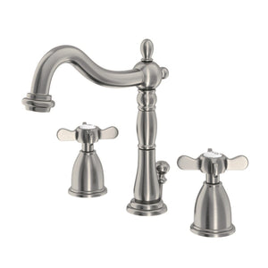 Essex Two-Handle 3-Hole Deck Mount Widespread Bathroom Faucet with Pop-Up Drain