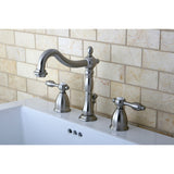 Tudor Two-Handle 3-Hole Deck Mount Widespread Bathroom Faucet with Retail Pop-Up Drain