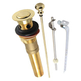 Trimscape Brass Pop-Up Bathroom Sink Drain with Overflow, 22 Gauge