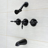 Knight Triple-Handle Tub and Shower Faucet