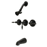 Knight Triple-Handle Tub and Shower Faucet