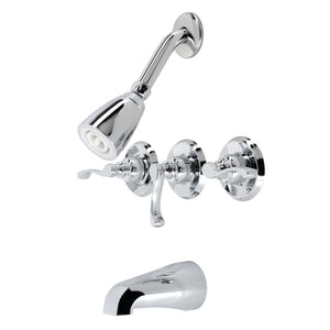 Royal Triple-Handle Tub and Shower Faucet