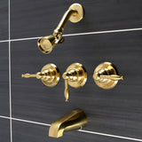 Knight Triple-Handle Tub and Shower Faucet