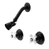 Victorian Two-Handle 3-Hole Wall Mount Shower Faucet