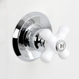 Victorian Two-Handle 3-Hole Wall Mount Shower Faucet