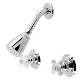 Victorian Two-Handle 3-Hole Wall Mount Shower Faucet