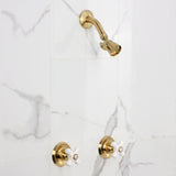 Victorian Two-Handle 3-Hole Wall Mount Shower Faucet