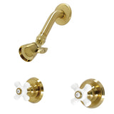 Victorian Two-Handle 3-Hole Wall Mount Shower Faucet