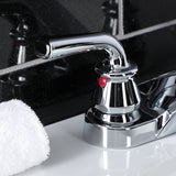 Restoration Two-Handle 3-Hole Deck Mount 4" Centerset Bathroom Faucet