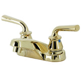 Restoration Two-Handle 3-Hole Deck Mount 4" Centerset Bathroom Faucet