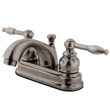 Knight Double-Handle 3-Hole Deck Mount 4-Inch Centerset Bathroom Faucet with Pop-Up Drain