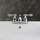 American Classic Double-Handle 3-Hole Deck Mount 4-Inch Centerset Bathroom Faucet with Pop-Up Drain