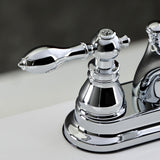 American Classic Double-Handle 3-Hole Deck Mount 4-Inch Centerset Bathroom Faucet with Pop-Up Drain