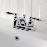 Vintage Double-Handle 3-Hole Deck Mount 4-Inch Centerset Bathroom Faucet with Pop-Up Drain